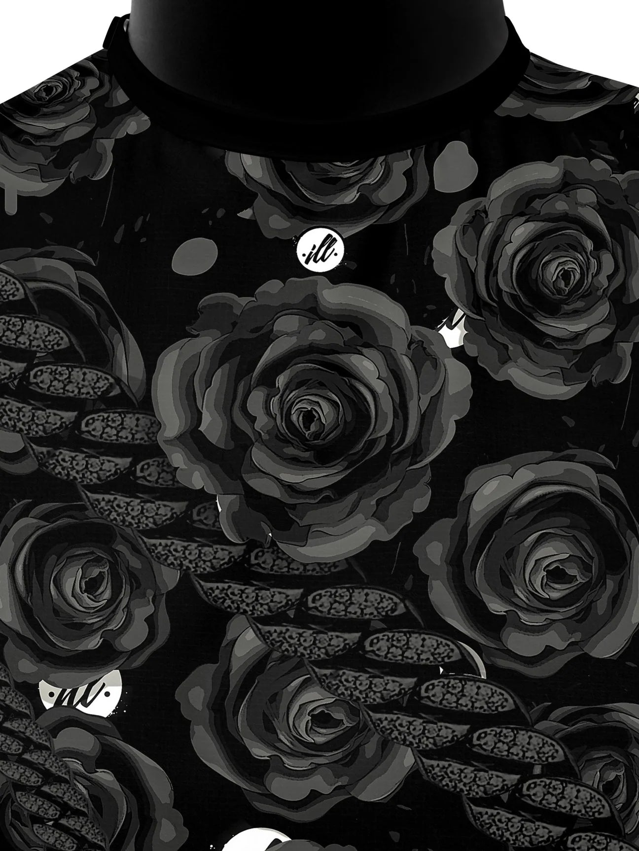 Illuzien Cape (Elastic)- Dead Roses (Blackout) Pro Cape