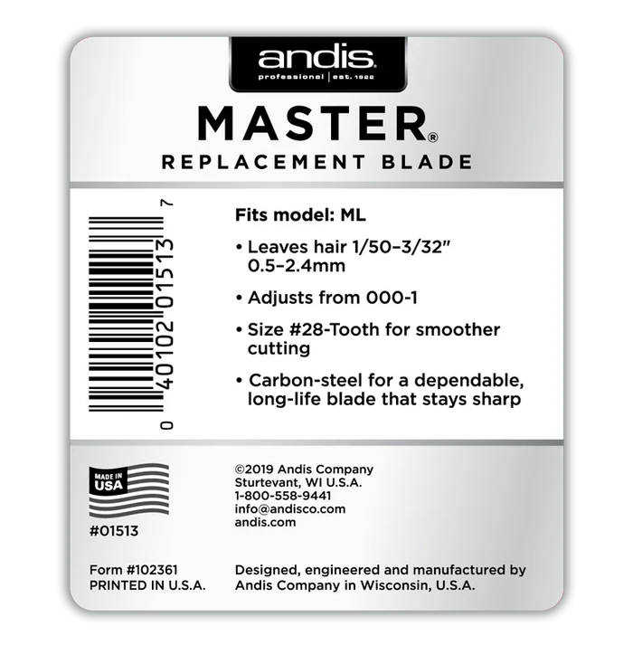 Andis Master 28-Tooth Replacement Blade (01513)