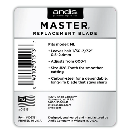 Andis Master 28-Tooth Replacement Blade (01513)