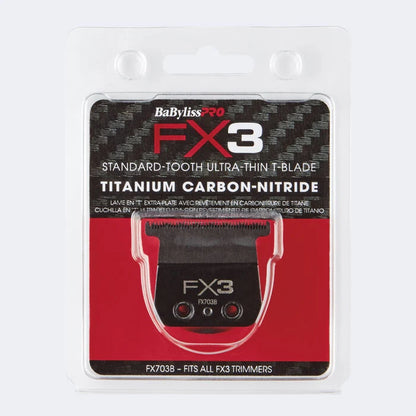 BaByliss PRO FX3 Titanium Carbon-Nitride Standard-Tooth Ultra-Thin Replacement T-Blade (FX703B)