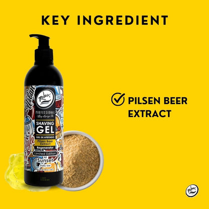 Rolda - Sunset Pilsen Beer Shaving Gel For Sensitive Skin | No Bump Shave Gel, Mess-Free Application, Prevent Razor Burns, Smooth Shave