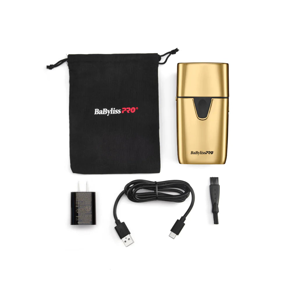 BaBylissPRO UV-Disinfecting Double Foil Shaver - Gold (FXLFS2G)