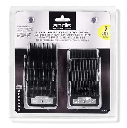Andis 33640 BG-Series Premium Metal Clip Comb Set -
