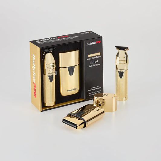 Babyliss Limited Edition GoldFX Trimmer & UV Single Foil Shaver Set